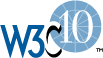 w3c@10 logo