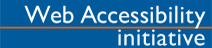 El logo dice en inglés: Web Accessibility Initiative