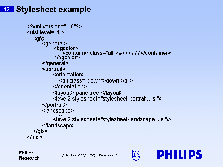 example multi level ( hierarchical ) stylesheet