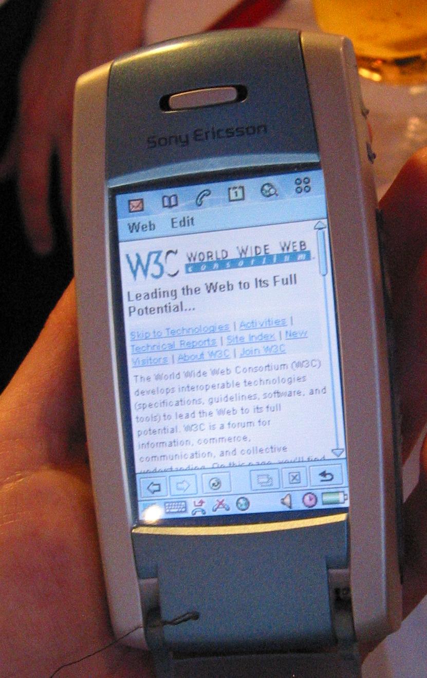 www.w3.org displayed on an ericsson p800
