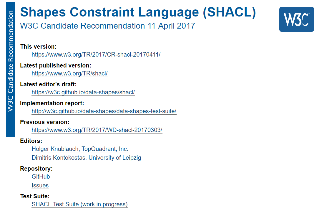 Shapes Constraint Language (SHACL)