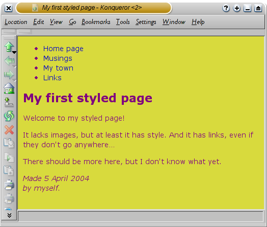 sample html page