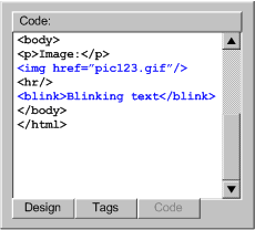 Screenshot of code view with font color accessibility highlighting