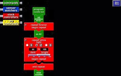 Screenshot of Lego Mindsorm RCX code.