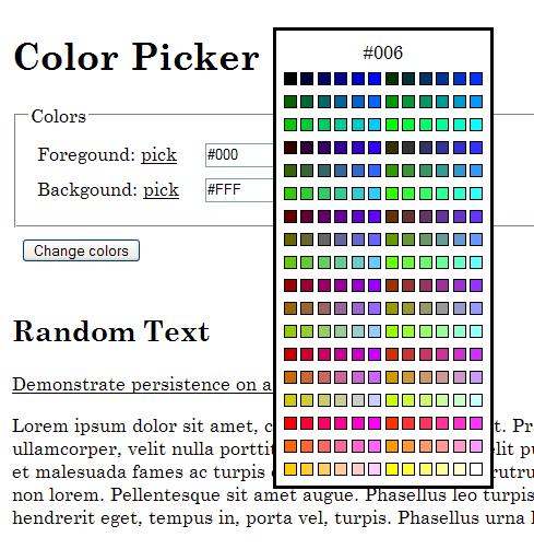change selected text color javascript